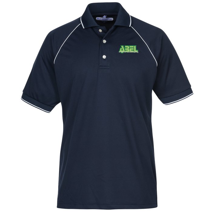 Custom Raglan Sleeve Polo with Piping - Men's