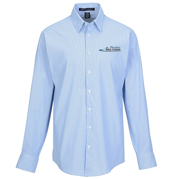 Custom Crownlux Performance Microstripe Shirt - Men's