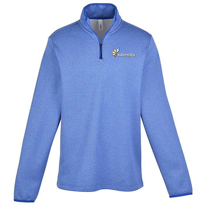 Custom Venture Heathered Stripe 1/4-Zip Pullover - Men's