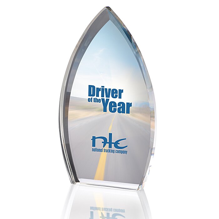 Custom Enterprise Teardrop Acrylic Award - Full Colour