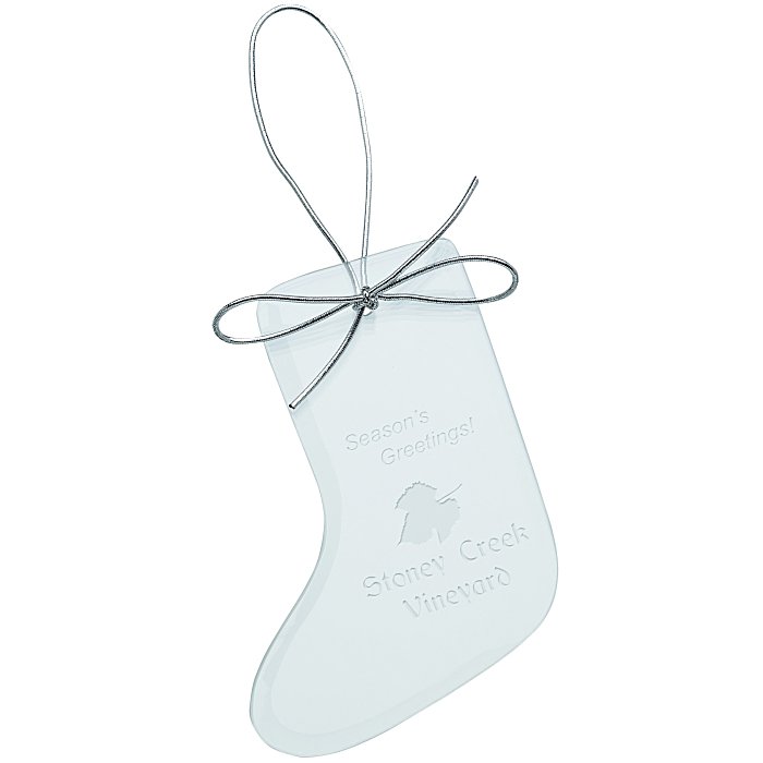 Custom Jade Crystal Ornament - Stocking