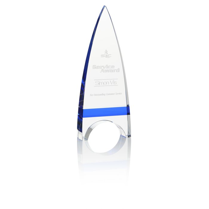 Custom Crystal Crest Award - 9 inches