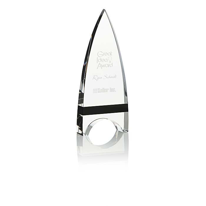 Custom Crystal Crest Award - 8 inches