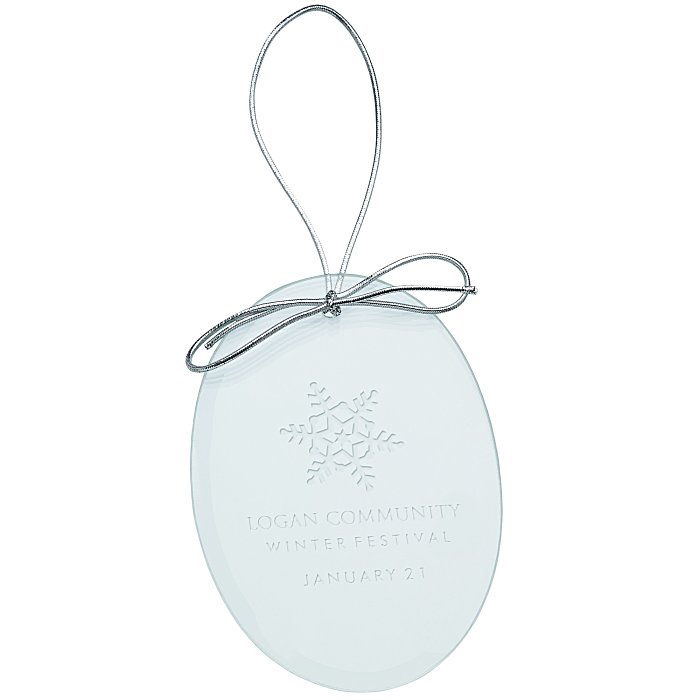 Custom Jade Crystal Ornament - Oval