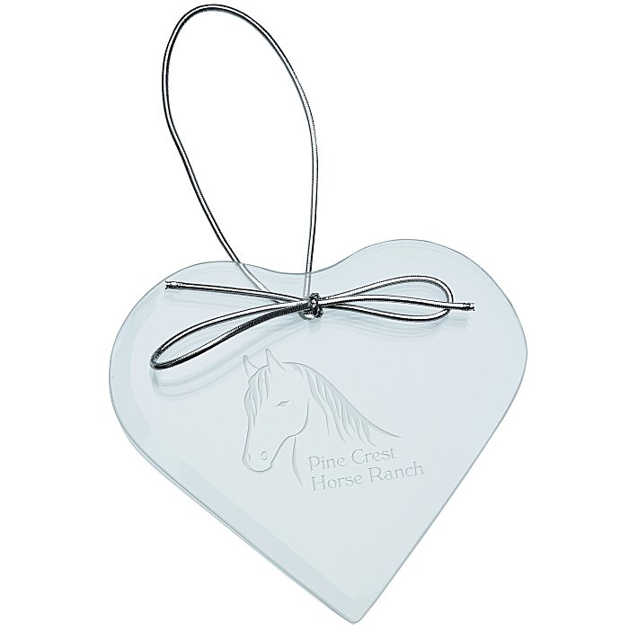 Custom Jade Crystal Ornament - Heart
