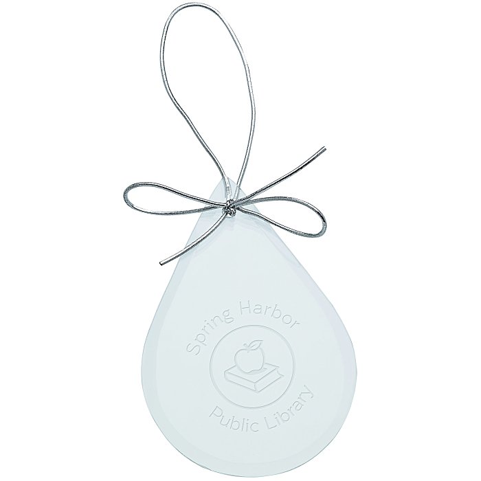 Custom Jade Crystal Ornament - Teardrop