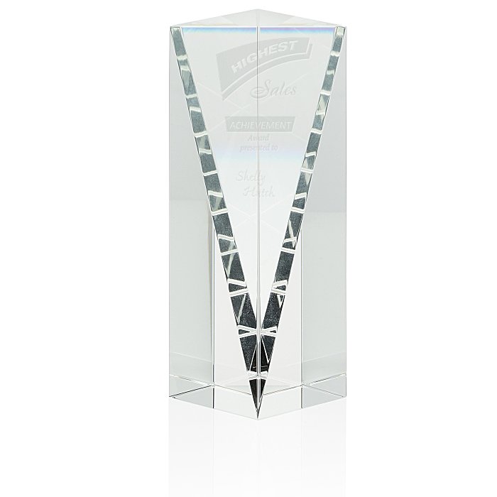 Custom Conquest Crystal Tower Award - 6 inches