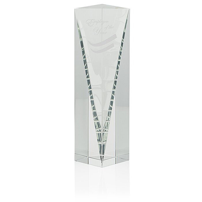 Custom Conquest Crystal Tower Award - 8 inches