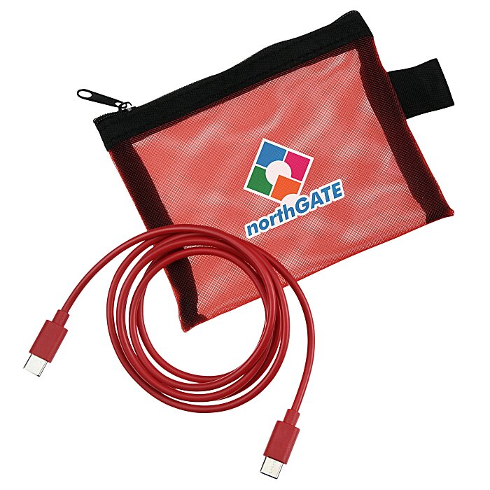 Custom Mesh Charging Cable Pouch
