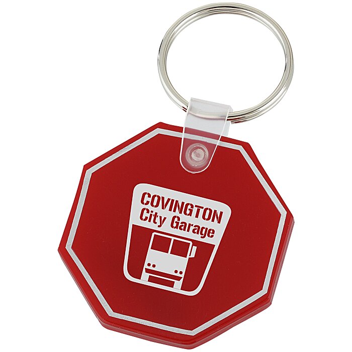 Custom Stop Sign Soft Keychain - Opaque