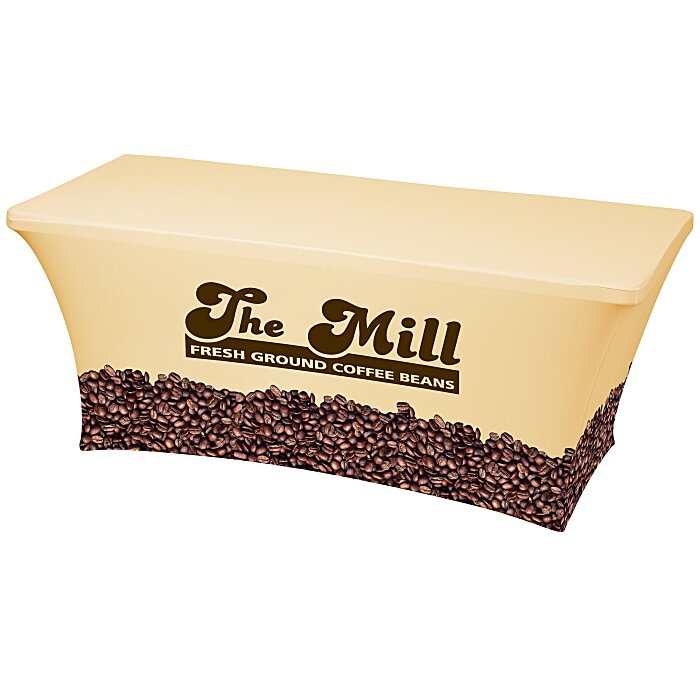 Custom Hemmed Closed-Back UltraFit Table Cover - 6 feet - Full Colour