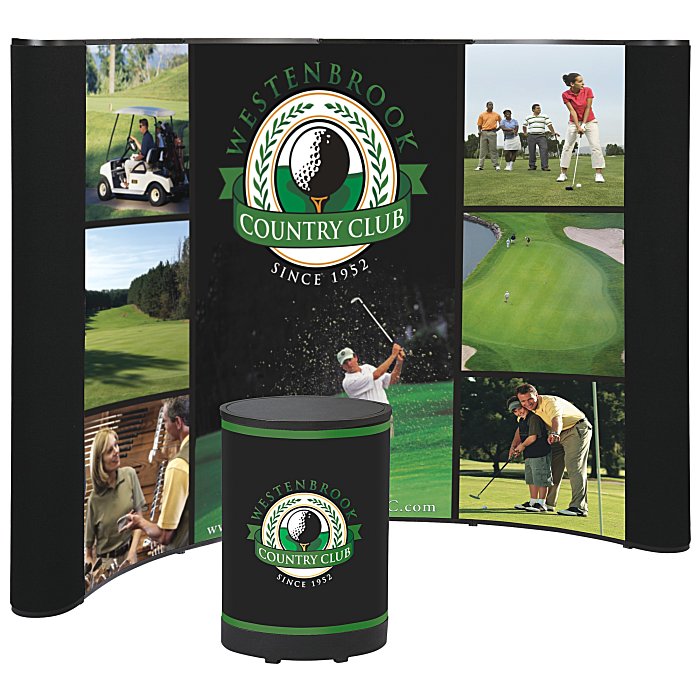Custom Deluxe 10-foot Pop-Up Floor Display - Mural Centre