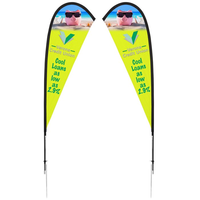 Custom Outdoor Sail Sign - 8 feet - Two Sided