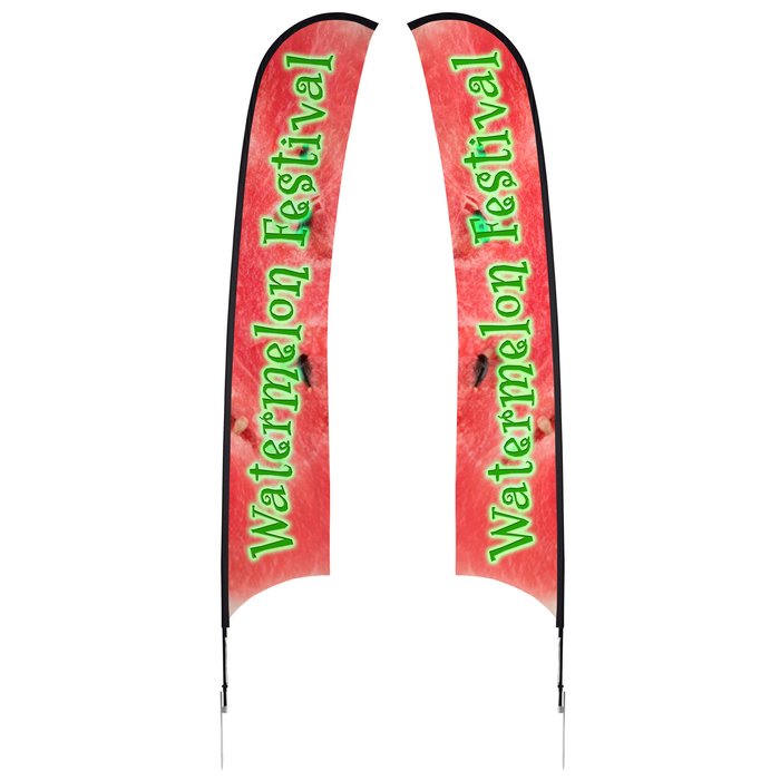 Custom Outdoor Razor Sail Sign - 17 feet - Two Sided