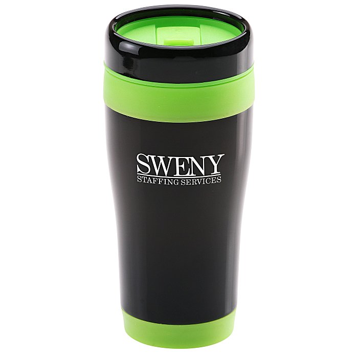 Custom Black Stainless Steel Tumbler - 16 oz.