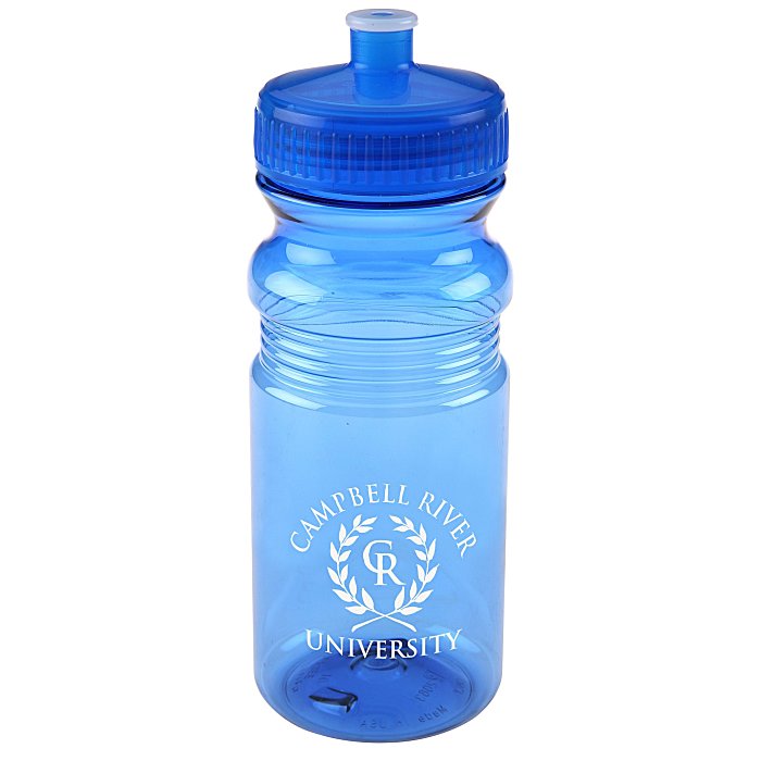 Custom Recreation Sport Bottle- 20 ounces - Push Pull Lid- Translucent