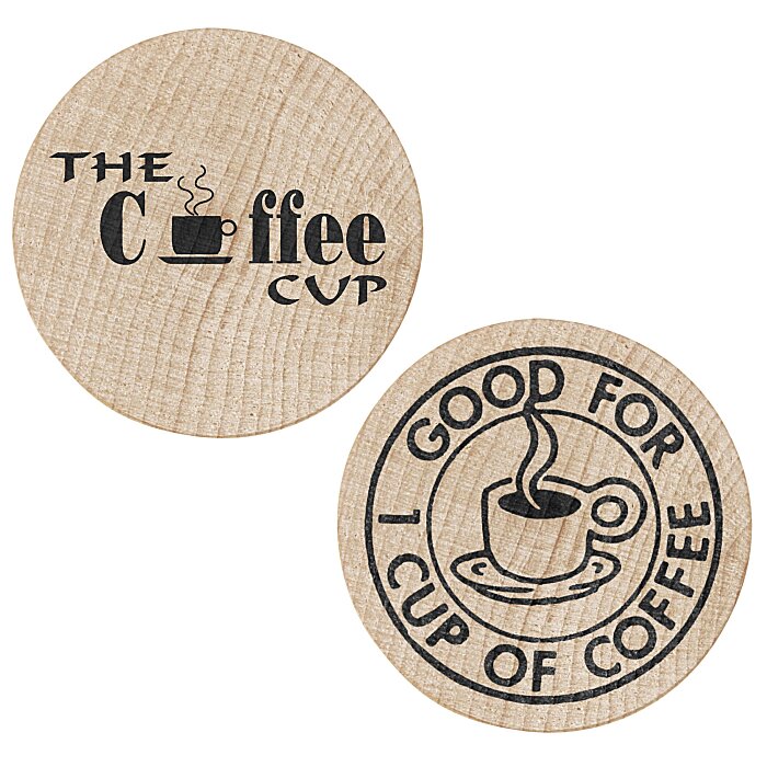 Custom Wooden Nickel - Coffee