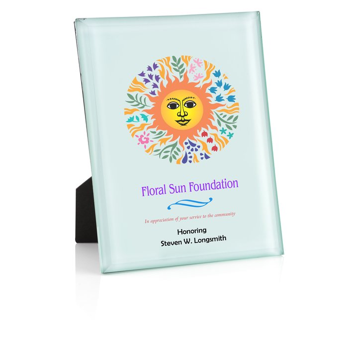 Custom Jade Glass Plaque