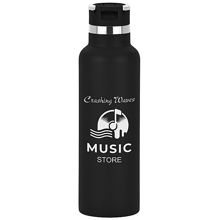 Custom h2go Juno Vacuum Bottle with Flip Straw Lid - 20 oz