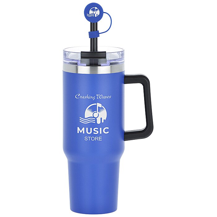 Custom Intrepid Vacuum Mug with Straw & Topper - 40 oz