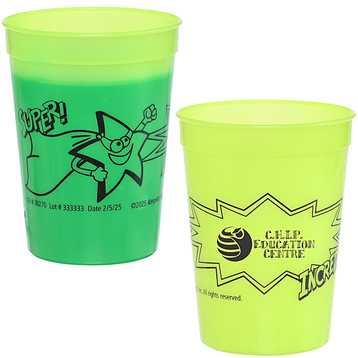 Custom Super Kid Mood Stadium Cup - 12 oz - Superhero
