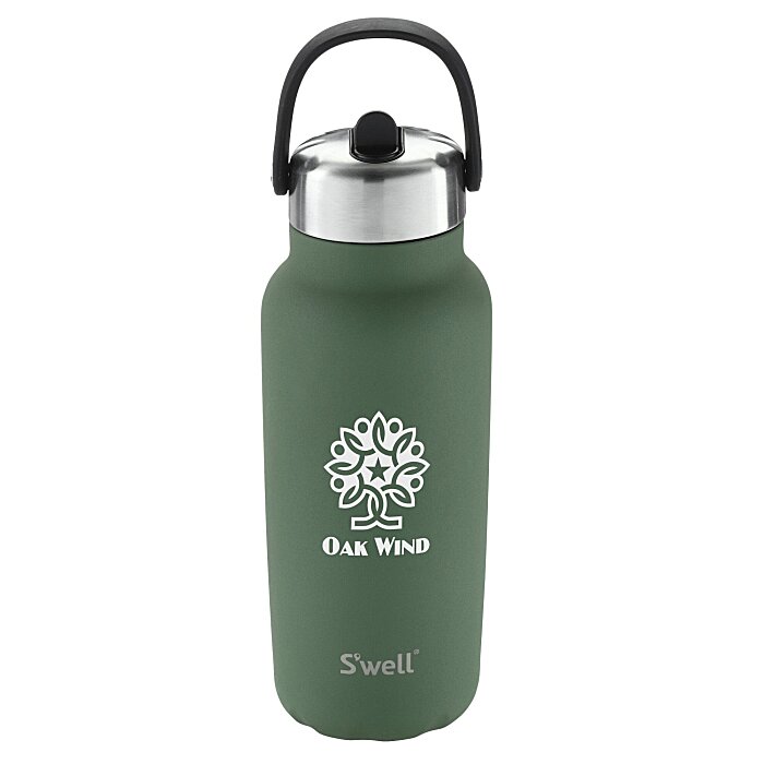 Custom S'well Explorer Vacuum Bottle with Flip Straw Lid - 32 oz