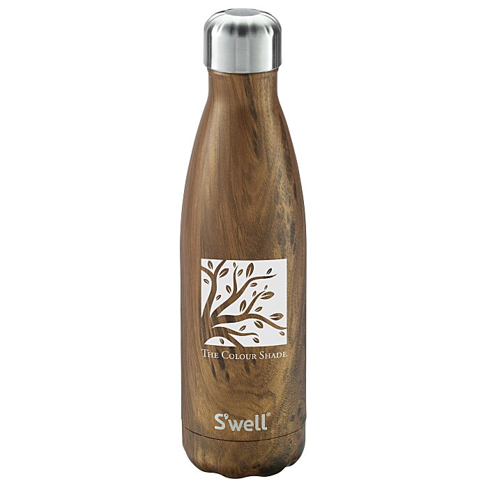 Custom S'well Original Vacuum Bottle - 17 oz.- Wood
