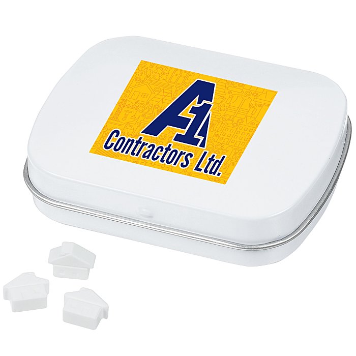 Custom Mint Tin with Shaped Mints - House