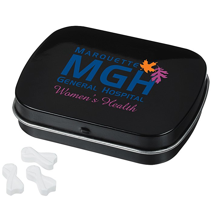 Custom Mint Tin with Shaped Mints - Ribbon