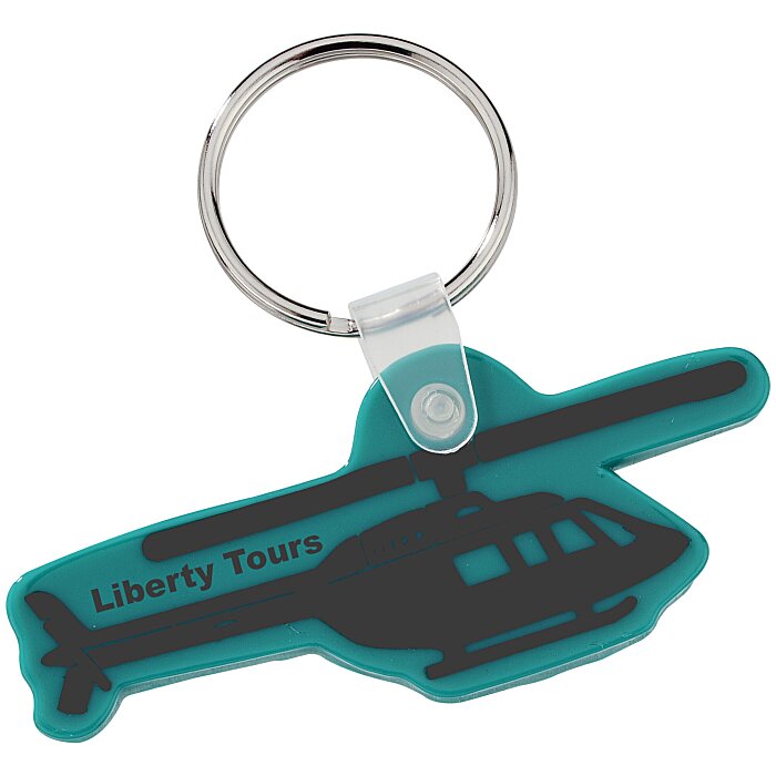 Custom Helicopter Soft Keychain - Opaque