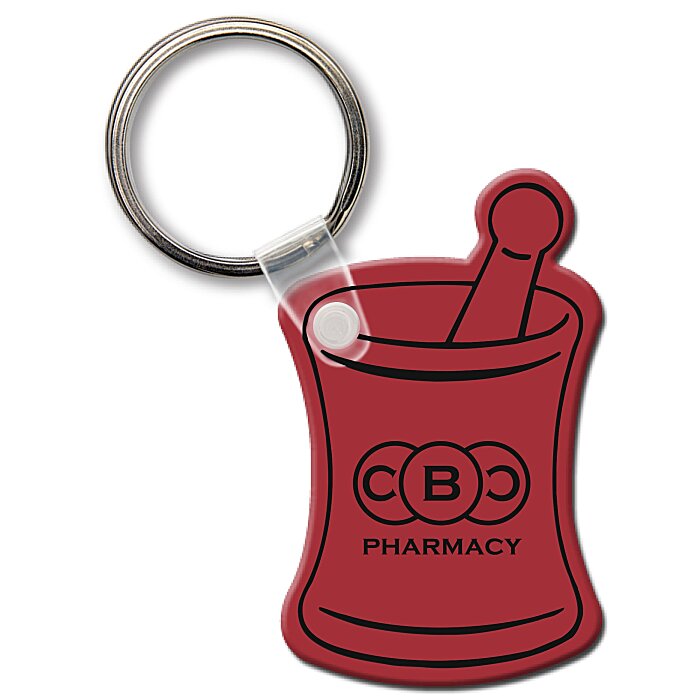 Custom Mortar & Pestle Soft Keychain - Opaque