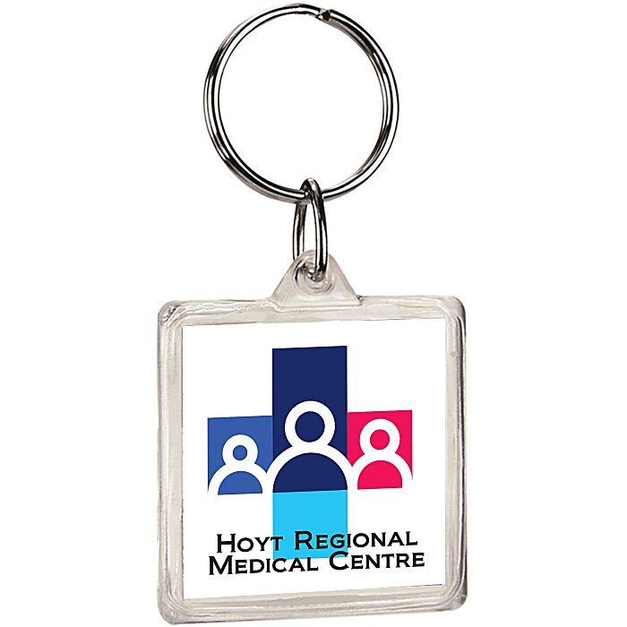 Custom Crystal Acrylic Keychain - Square