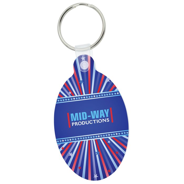 Custom Oval Soft Keychain - Full Colour