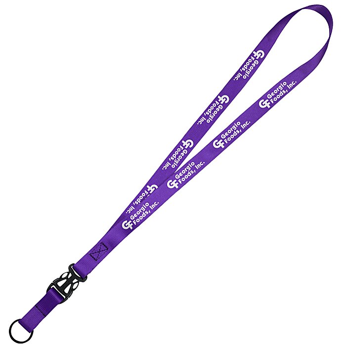 Custom Mix and Match Smooth Nylon Lanyard - 3/4 inch - 38 inches - Metal Split Ring