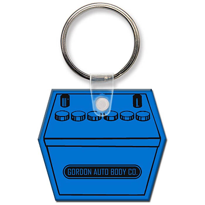 Custom Battery Box Soft Keychain - Translucent