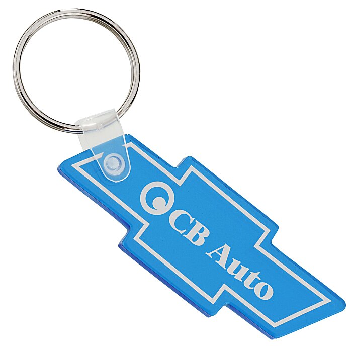Custom Chevy Bow Tie Soft Keychain - Translucent
