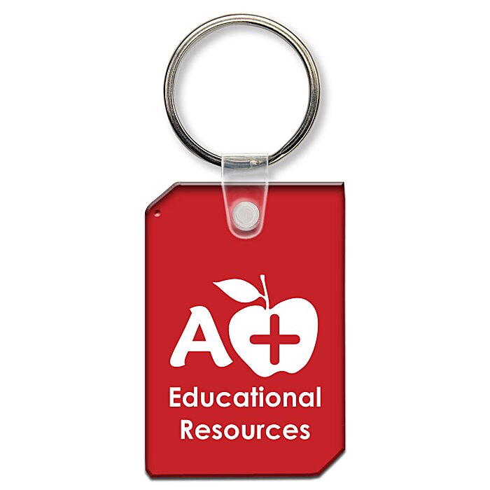 Custom Dimensional Rectangle Soft Keychain - Translucent