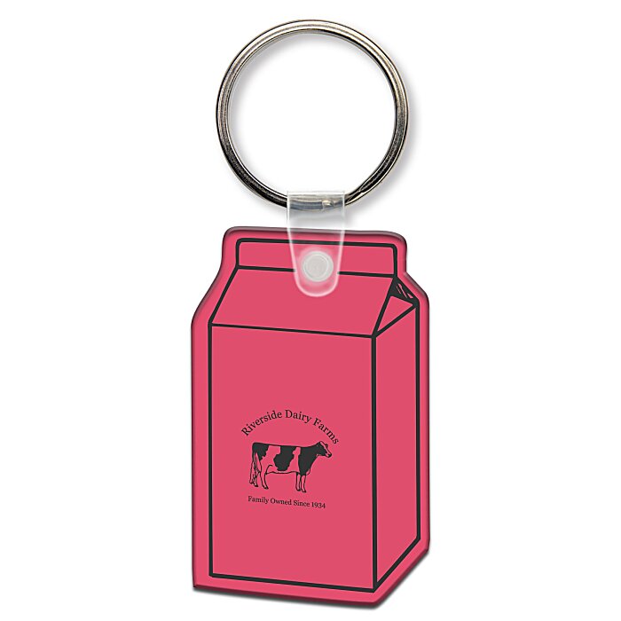 Custom Milk Carton Soft Keychain - Translucent