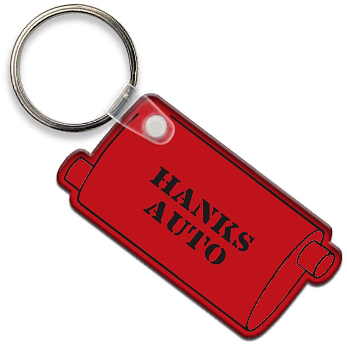 Custom Muffler Soft Keychain - Translucent