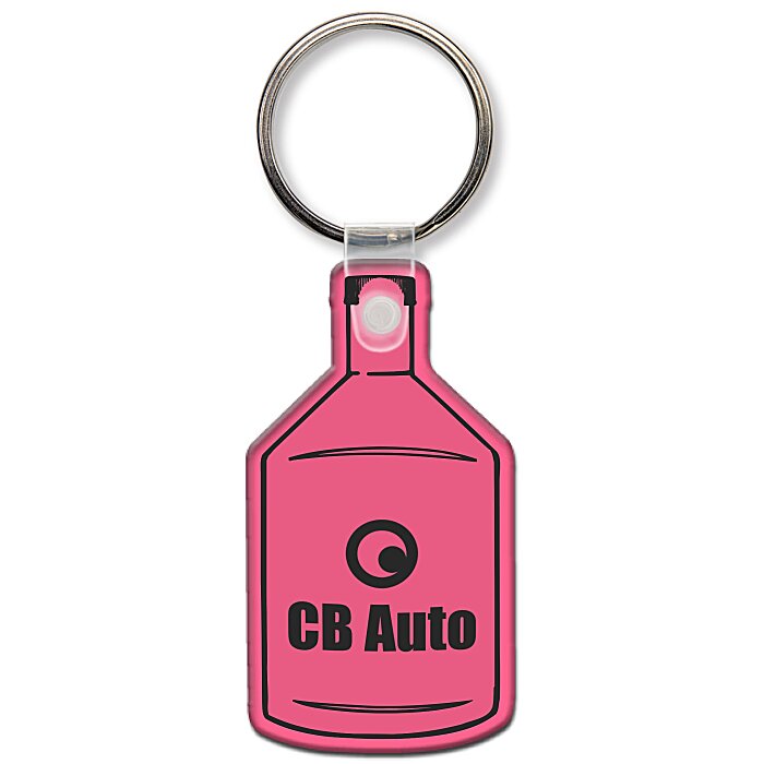 Custom Oil Bottle Soft Keychain - Translucent