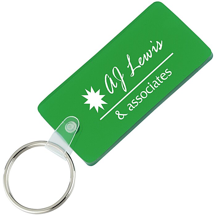Custom Rounded Corner Rectangle Soft Keychain - Translucent