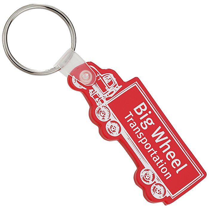 Custom Semi-Truck Soft Keychain - Translucent