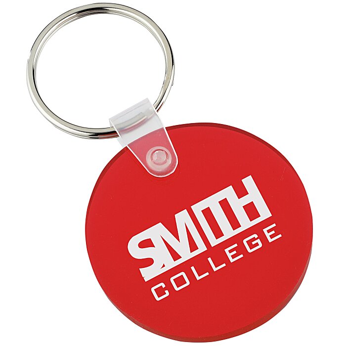 Custom Small Round Soft Keychain - Translucent