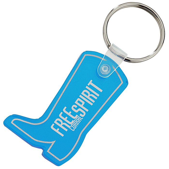 Custom Western Boot Soft Keychain - Translucent