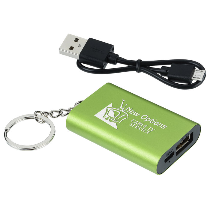 Custom Flash Power Bank Keychain - 1000 mAh