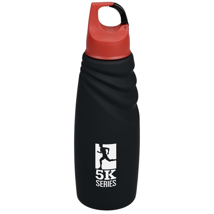 Custom Crest Carabiner Matte Water Bottle - 22 ounces