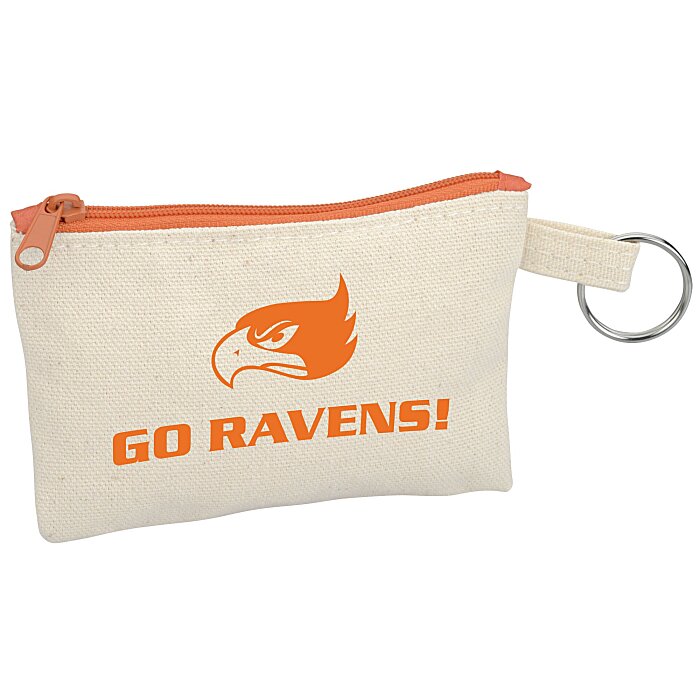 Custom Chroma Zip Cotton Key Ring Pouch