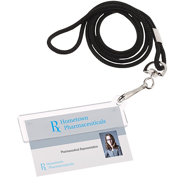 Custom Easy-Slide ID Holder with Lanyard