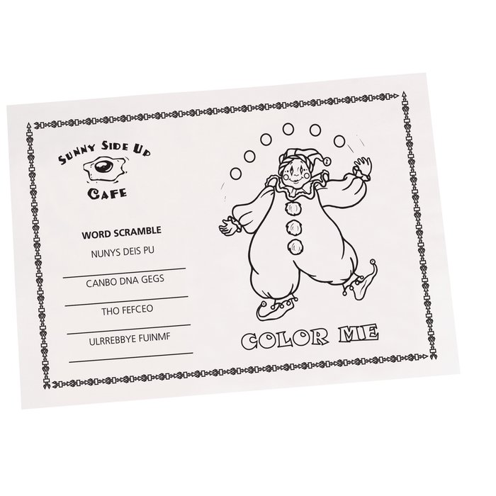 Custom Paper Placemats - White