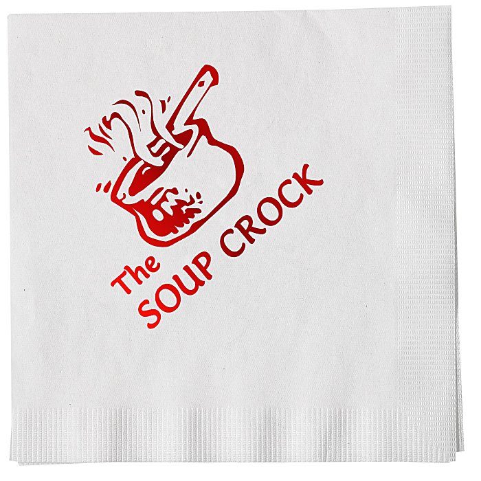 Custom Luncheon Napkin - 1-ply - White - Foil
